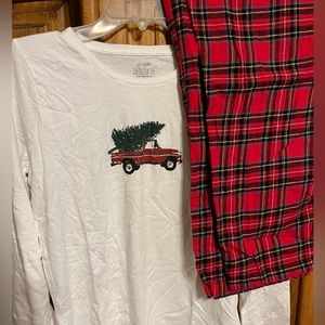 JCREW flannel pajama set. NWOT